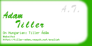 adam tiller business card